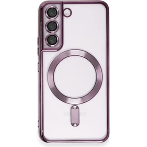 Samsun Galaxy S22 Kılıf Kamera Lens Korumalı Renkli Magsafe Şeffaf Kapak