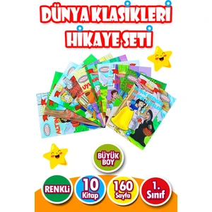 Dünya Klasikleri Hikaye Seti 1. Sınıflar Için 10 Kitap 160 Sayfa Büyük Boy