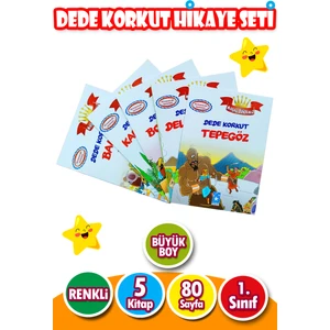 Dede Korkut Hikaye Seti 1. ve 2. Sınıflar Için 5 Kitap 80 Sayfa Büyük Boy