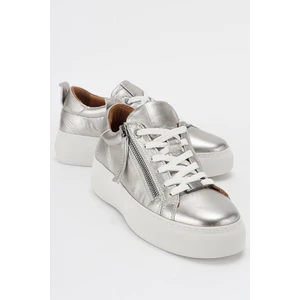 Allıe Platin Deri Kadın Sneakers