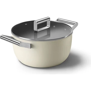 Smeg 24 Cm Krem Tencere CKFC2411CRM