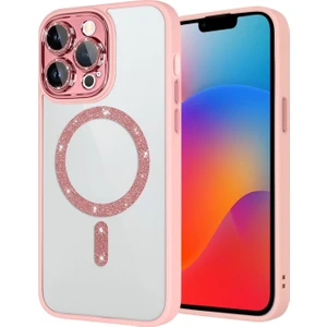 iPhone 15 Pro Max Uyumlu Kamera Korumalı Simli Magsafe Özellikli Koruyucu Lüx Kılıf