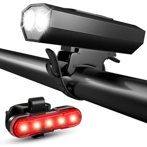 Bisiklet Işıkları Ön ve Arka, Güçlü USB Şarj Edilebilir Bisiklet Işığı. 6 LED Işık Modlu Bisiklet Far Arka Lambası (Yurt Dışından)