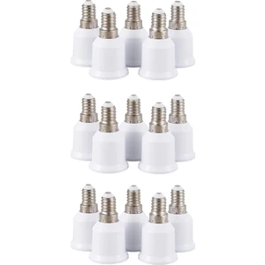 15 Adet E14, E27 Adaptör Tabanı Vidalı LED Ampul Ampul Soket Dönüştürücü, Beyaz (Yurt Dışından)