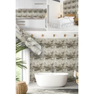 Eskitme Sıva Desenli Yapışkanlı Folyo,  Taş Desenli Folyolar, Mutfak, Tezgah, Masa, Dolap Kaplama Folyosu, Isıya Dayanıklı, Su Geçirmez, Yapışkan Folyolar, Sticker, Büyük Ebatlı, Dekoros