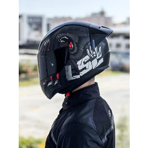 Ls2 Rapid 2 Clawn Race Mat Siyah Gri Kırmızı Kask