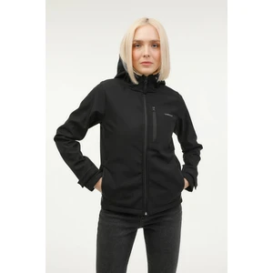 Kapüşonlu Softshell Siyah Kadın Mont 2W5CT20003PR