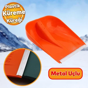 Plastik Faryap Kar Küreme Küreği Ahır Gübre Hayvan Pisliği Temizleme Turuncu 28X35 cm Kürek