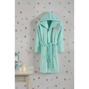 Bambu Nakışlı Garson Boy Bornoz - Flamingo