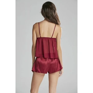 Pierre Cardin Kadın 6015 Saten Gecelik Sabahlık Pijama Takım Şort Takım 6'lı Gelin Çeyiz Seti