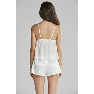 Pierre Cardin Kadın 6015 Saten Gecelik Sabahlık Pijama Takım Şort Takım 6'lı Gelin Çeyiz Seti