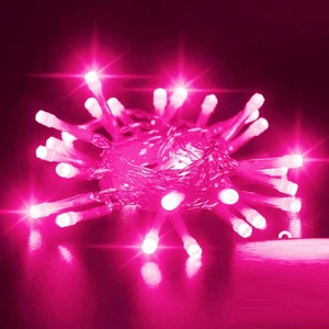 Kuzey Oyuncak 13 Metre Pembe Ultra Canlı Net Işık Pembe LED Işık Sabit Yanar Fişli 220 Volt Yılbaşı Ağacı Işığı