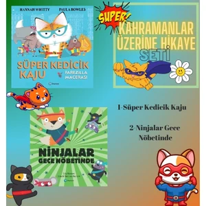 Süper Kedicik Kaju - Ninjalar Gece Nöbetinde (Kahramanlık Hikaye Seti)