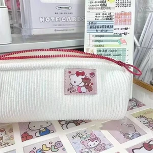 CCmoo Pretty Sanrio Melody Süper Büyük Kapasiteli Öğrenci Kırtasiye Yüksek Değerli Kadife Karikatür Hello Kitty Kalem Kutusu (Yurt Dışından)