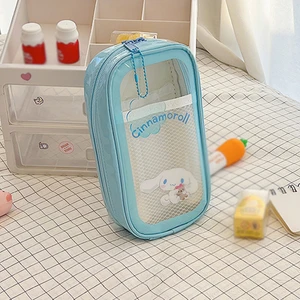 CCmoo Pretty Sanrio Sevimli Karikatür Saklama Öğrenci Kırtasiye Büyük Kapasiteli Pvc Şeffaf Kalem Kutusu (Yurt Dışından)