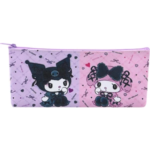 CCmoo Pretty Karikatür Sanrio Sanrio Kuromi Melody Pu Tek Katmanlı Kırtasiye Kırtasiye Malzemesi Saklama Koyu Stil Kalem Kutusu (Yurt Dışından)