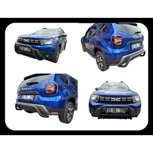 Dacia Duster Siyah Ön ve Arka Tampon Koruma Bar Q60