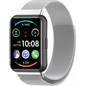 Huawei Watch Fit 2 Uyumlu Kordon Hasır Metal Örgü Milano Mıknatıslı Kordon Kayış