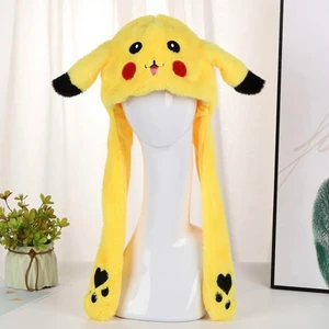 Knock Knock Pokemon Pikachu Hareketli ve Işıklı Peluş Şapka