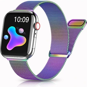 Apple Watch Uyumlu 42MM 44MM 45MM 49MM 1/2/3/4/5/6/se/7/8/9 Ultra 2 Kordon Çelik Hasır Kordon