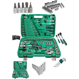 Profesyonel 121 Parça Mekanik Krom Çelik Premium Kalite 121 Parça Lokma Takımı 1/2-1/4-3/8 Full Set
