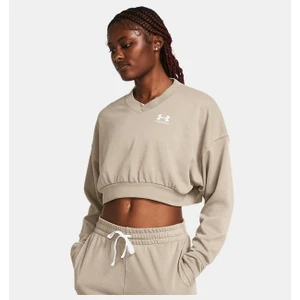 Under Armour Kadın UA Rival Terry Oversized Crop Crew Uzun Kollu 1382738-204