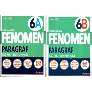 Fenomen Yayıncılık 6. Sınıf Paragraf A - B Soru Bankası 2 Kitap