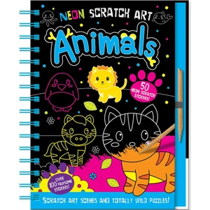 Neon Scratch Art Animals - Connie Isaacs