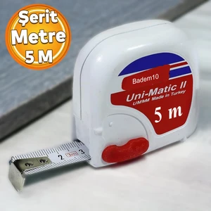 Ölçü Ölçme Plastik Şerit Metre 5 Metre 16 mm Mezura