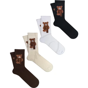 4'lü Peluş Teddy Bear Ayı Çorap