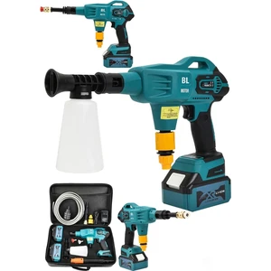 Dynamic Max Alman 598 Vf 100 Bar Kömürsüz Şarjlı Oto Yıkama Makinesi Çift Akülü Bahçe Yıkama Makinasi