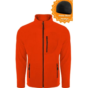 Ghassy Co. Snow Armor Erkek Tam Fermuarlı Bordo Polar Ceket