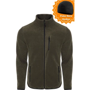Ghassy Co. Ghassy Co.Erkek Pro Rüzgar Geçirmez 5 Cepli Outdoor Tam Fermuarlı Polar Ceket TMFR869866001