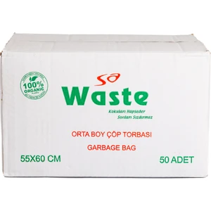 Sa Fresh Sa Waste Orta Boy Çöp Poşeti 55 x 60 cm 50'li Koli 750 Adet