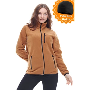 Ghassy Co. Kadın Pro Rüzgar Geçirmez 5 Cepli Tam Fermuarlı Outdoor Polar Ceket TMFR869866011