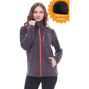 Ghassy Co. Kadın Pro Rüzgar Geçirmez 5 Cepli Tam Fermuarlı Outdoor Polar Ceket TMFR869866011