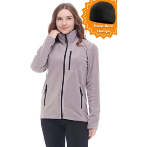 Ghassy Co. Kadın Pro Rüzgar Geçirmez 5 Cepli Tam Fermuarlı Outdoor Polar Ceket TMFR869866011