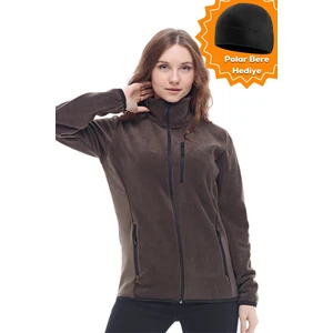 Ghassy Co. Kadın Pro Rüzgar Geçirmez 5 Cepli Tam Fermuarlı Outdoor Polar Ceket TMFR869866011