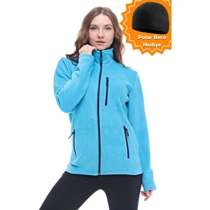 Ghassy Co. Kadın Pro Rüzgar Geçirmez 5 Cepli Tam Fermuarlı Outdoor Polar Ceket TMFR869866011