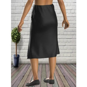 Bel Lastikli Rahat Giyim Saten Etek