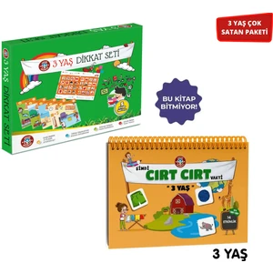 3 Yaş Dikkat Seti - Şimdi 3 Yaş Cırt Cırt Vakti Etkinlik Kitabı 2'li Set