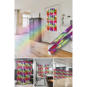 Pencere Kare Desenli Yapışkanlı Folyo, Şeffaf Folyolar, Duşakabin, Ofis Camı, Masa, Dolap Kaplama Folyosu, Isıya Dayanıklı, Su Geçirmez, Yapışkan Folyolar, Sticker, Büyük Ebatlı, Dekoros