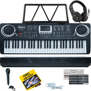 PS-1500BK-H Başlangıç İçin 61 Tuşlu Org Kulaklık Notalık Adaptör Öğrenim Metodu (100 Ses 100 Ritim)