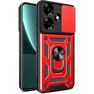 Infinix Hot 30 Geri Kılıf Slayt Lens Kapağı Pc+Tpu Kickstand Telefon Kapağı (Yurt Dışından)