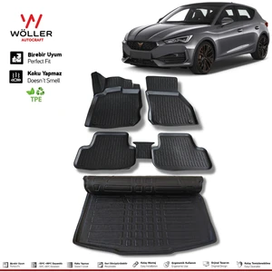 Cupra Leon Paspas Bagaj Havuzu Set 2022 Sonrası 3D Ultraflex Set