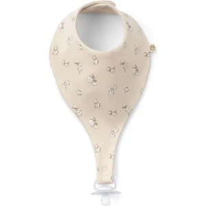 Little Gusto Sıvı Geçirmez Organik Pamuk Emzik Tutuculu Önlük Büyük Pamuk Desenli