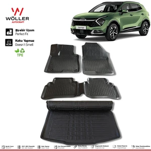 Kia Sportage Paspas Bagaj Havuzu Set 2022 Sonrası 3D Ultraflex Set