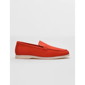 Hakiki Deri Kırmızı Nubuk Erkek Günlük Ayakkabı