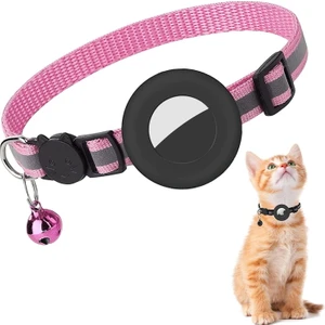 M.tk moveteck Airtag Tutucu Özellikli Kedi Boyun Tasması Evcil Hayvan Yavru Köpek Kedi Boyunluk Kilitli Çan Zil Tasması Gbs Yuvalı