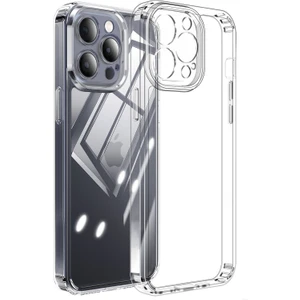 Apple iPhone 15 Pro(6.1") Kılıf Şeffaf Kamera Korumalı Yumuşak Silikon